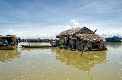 The Floating Villages of Tonlé Sap Lake I - Signed Limited Edition by Serge Horta