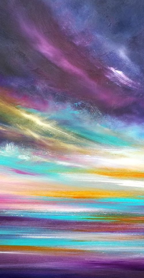Contemplative Horizons in Blue,  WOW, SUMPTUOUS SEASCAPE, BESTSELLER - Modern Art Office Decor Home by Mel Graham