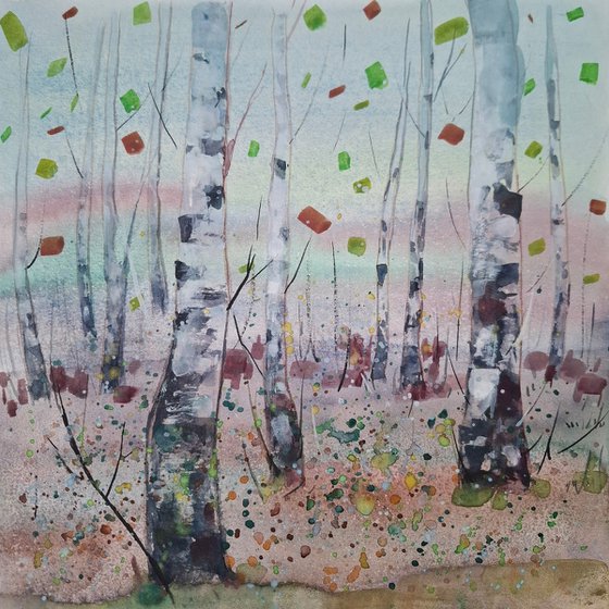 Landscape "Birch Forrest #2"