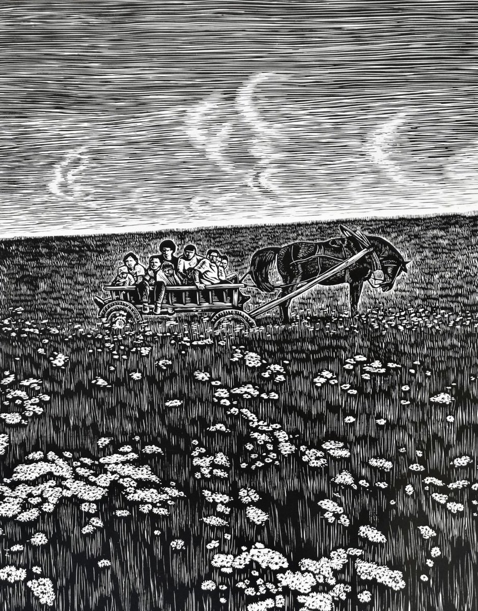 Horse and cart by Sergei Monin