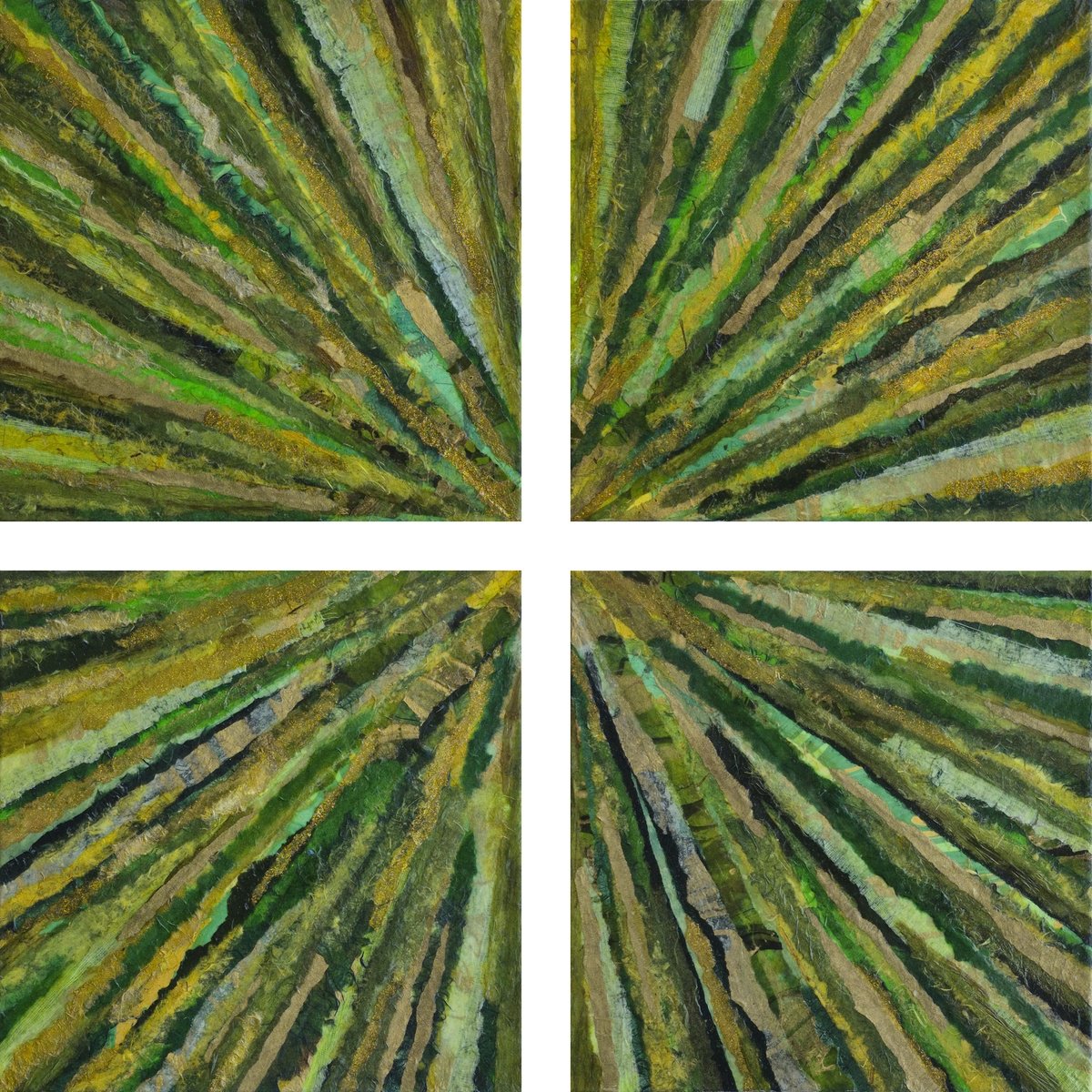 Organic Abstract Collage By Dave Popino, 30 X 30, Let It Grow, Original Artwork