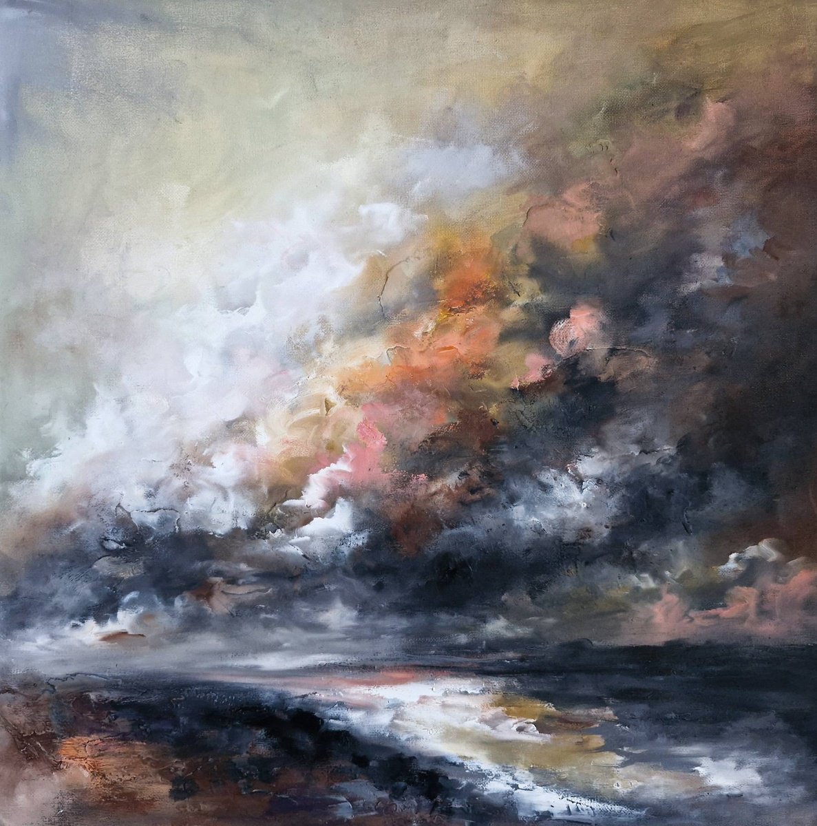 Chasing Storms By Anna Schofield, 19 X 19, Artwork For Sale On Artfinder