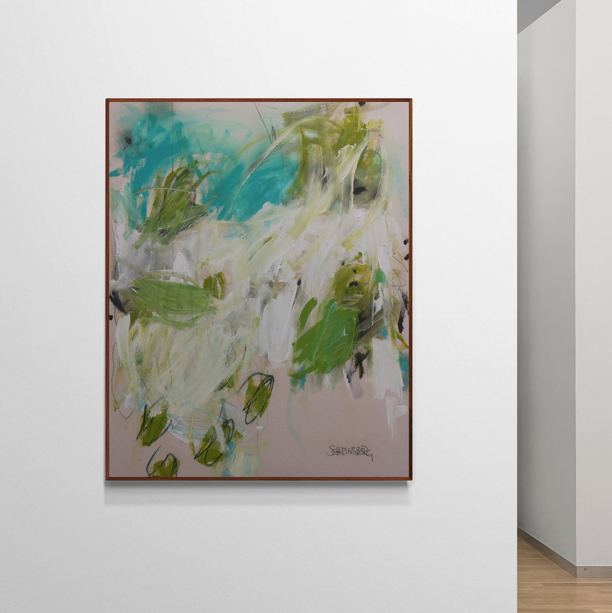 Expressive Botanical Painting By Daniela Schweinsberg, 31 X 39, And I Still Dream, Original Artwork