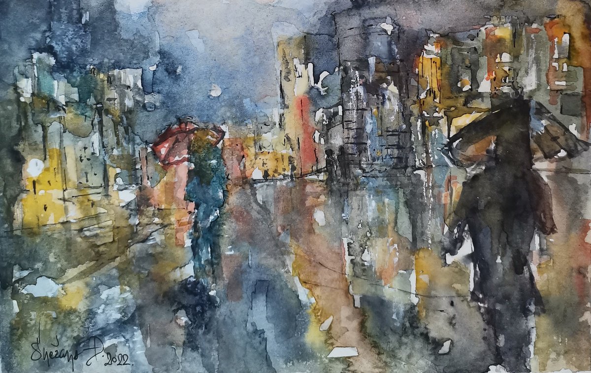 Rainy day in Belgrade-2 by Snezana Djordjevic