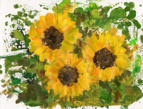 Contemporary Sunflowers 1