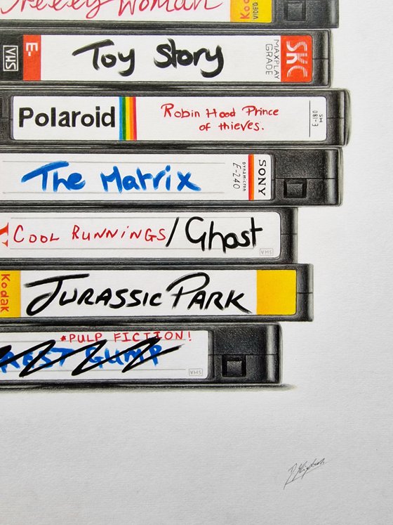 90s VHS Stack