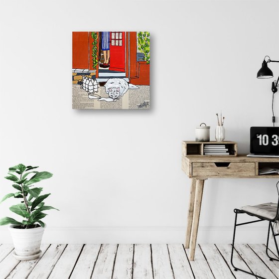 Cat Capers Milko 30cm x 30cm