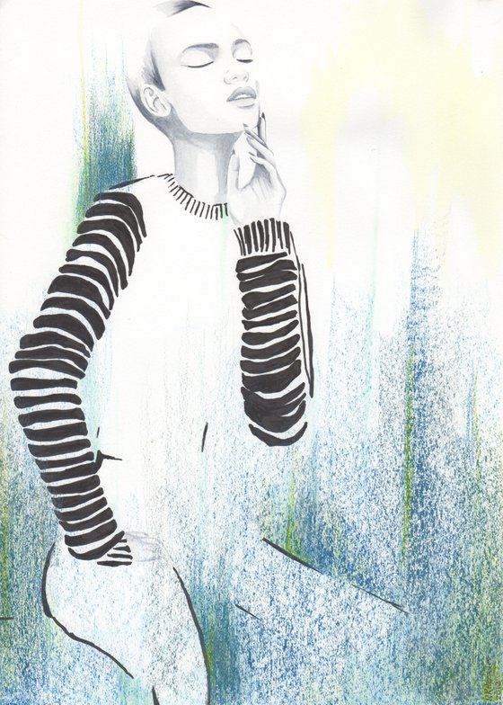 contemporary female fashion illustration