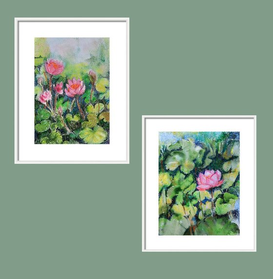 Set of Two Lotus Ponds