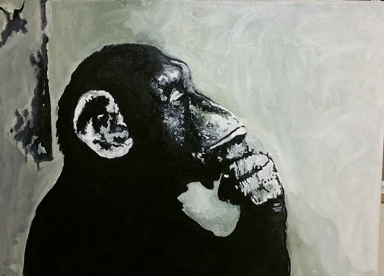 Abstract Portrait Street Artist A La Banksy Oil Artfinder