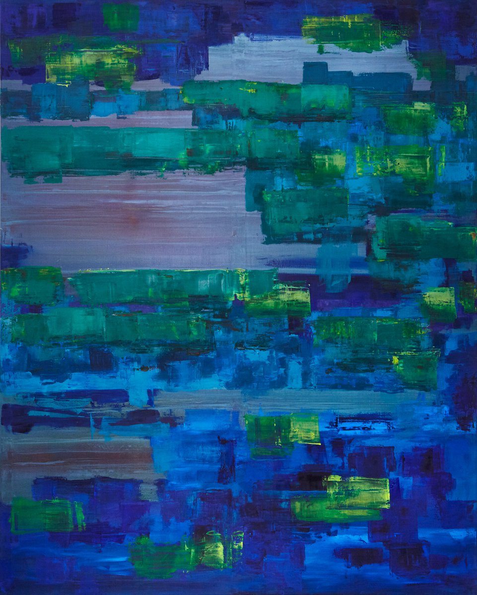 Abstract Oil Painting By Simon Findlay, 63 X 79", Oil Painting 5, Original Artwork