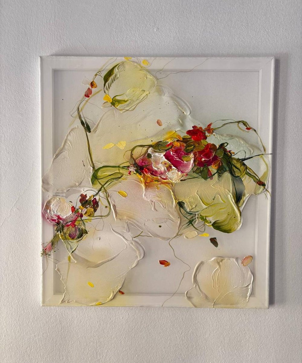 Abstract Acrylic Painting By Anna Maiko, 21 X 25, Field Trip, Original Artwork