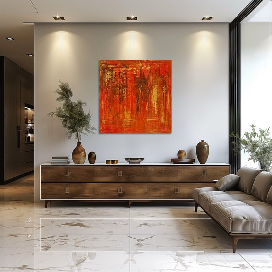 Hand-painted Red Gold