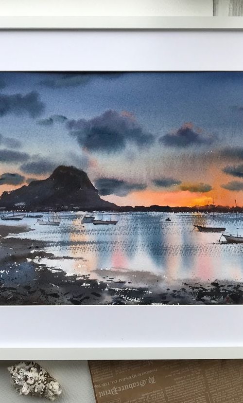 Fiery sunset by Eugenia Gorbacheva