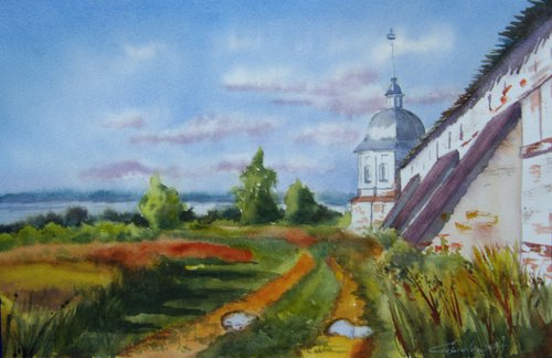 Monastery in Pereslavl by Elena Gaivoronskaia