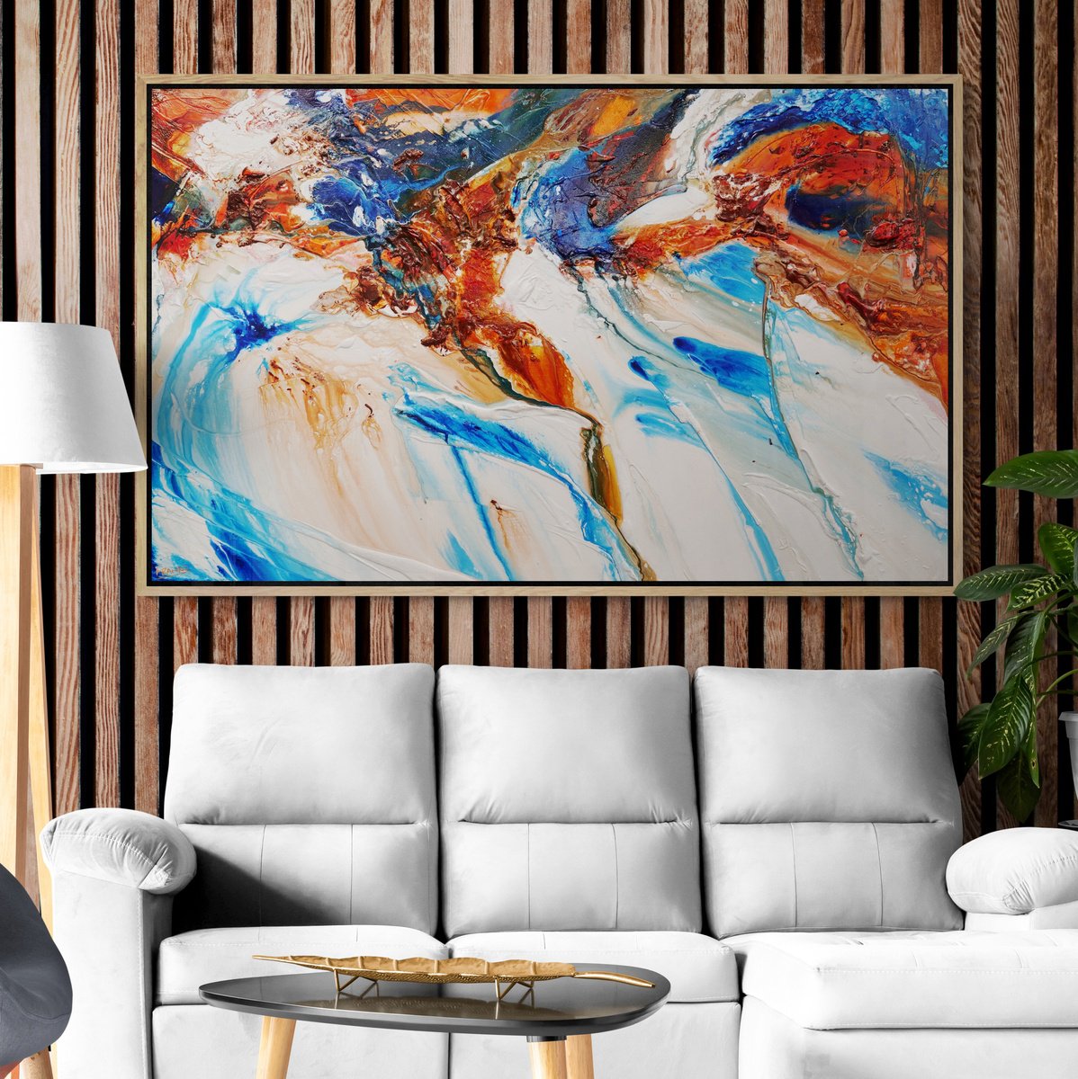 The West Coast 160cm x 100cm Textured Abstract Art by Franko