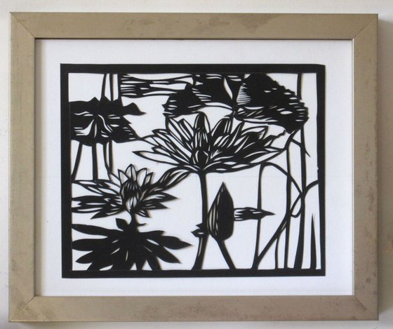 waterlily paper cut