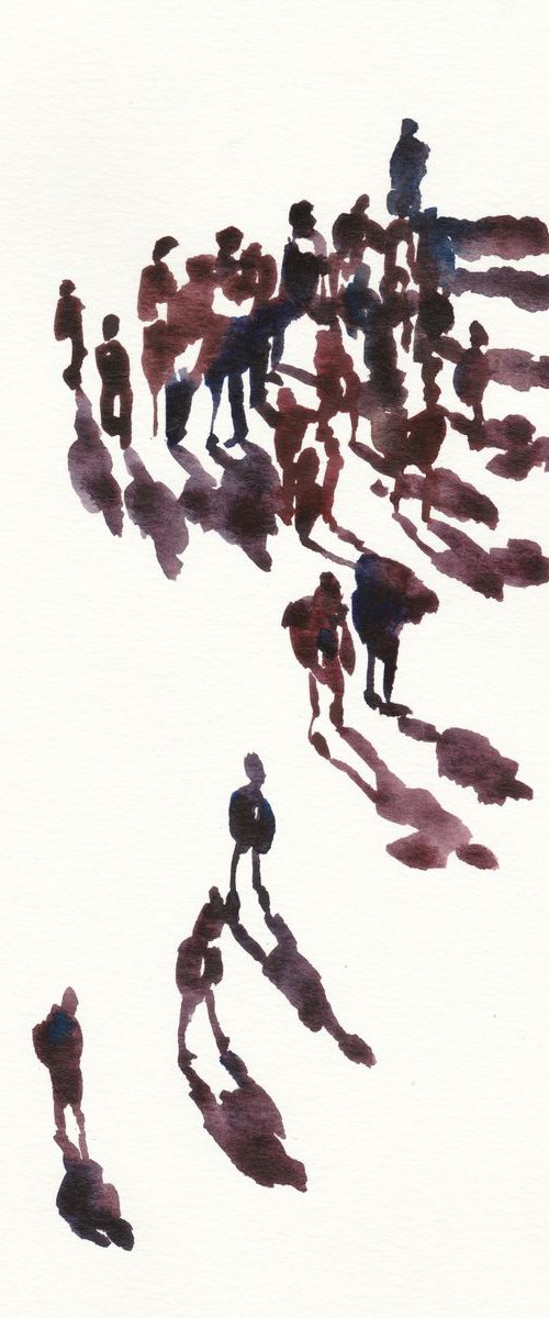 Walking people landscape by Kaliya Ka