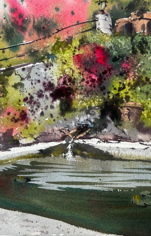 Pond in the park by Eugenia Gorbacheva