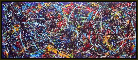 CONVERGENCE 10,  Pollock style, framed