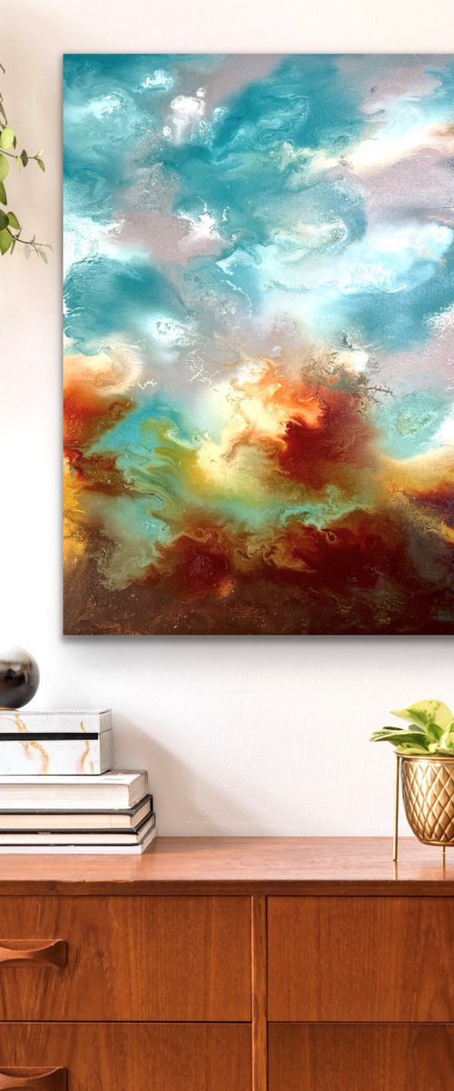 Downtempo - Landscape Abstract - 60cm x 80cm by Jonesy