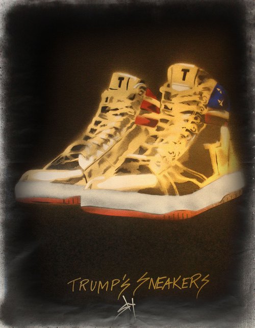 Trump's Sneakers (on an Urbox) by Juan Sly