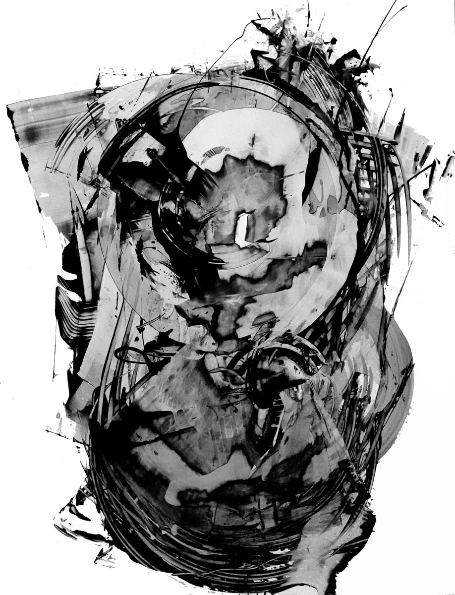 Expressive Abstract Acrylic Painting By Newel Hunter, 20 X 26", Refuge, Original Artwork