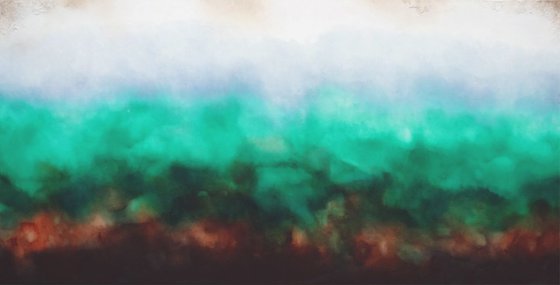 green abstract (140 x 70 cm)