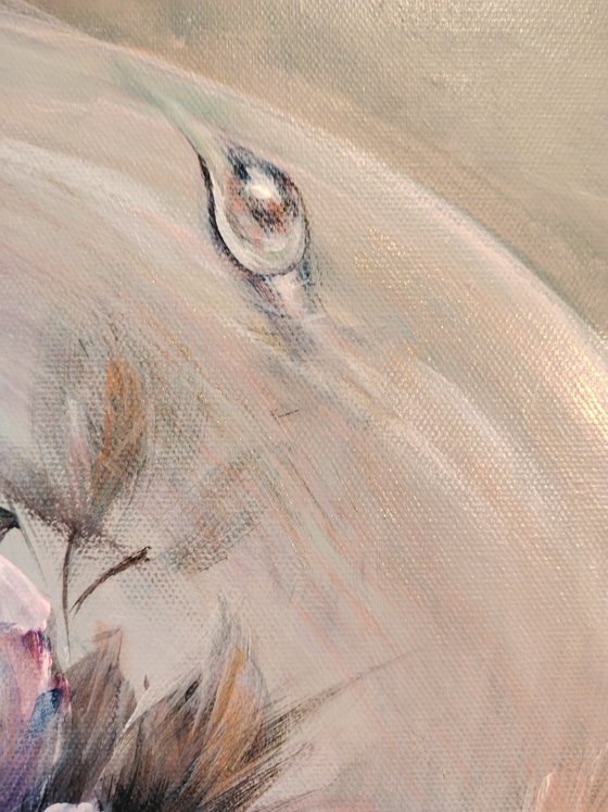 Embrace of peonies. Original.