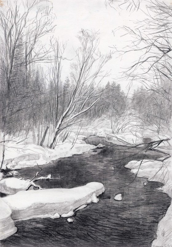 The Vorya River. Thaw