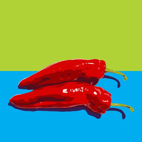POINTED RED PEPPERS#1 by Keith Dodd