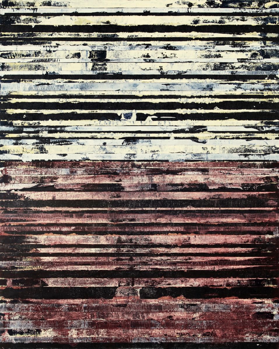 Abstract Acrylic Painting By Petr Strnad, 16 X 20", Neither Here Nor There I., Original Artwork