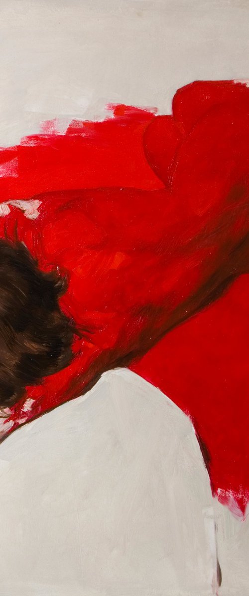 red nude of woman by Olivier Payeur