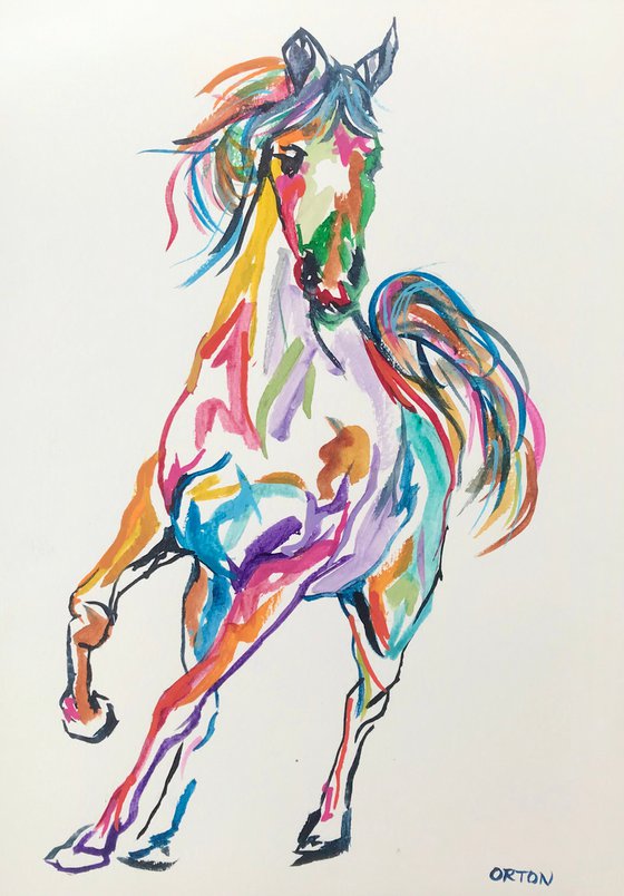 Horse Watercolour Study 8