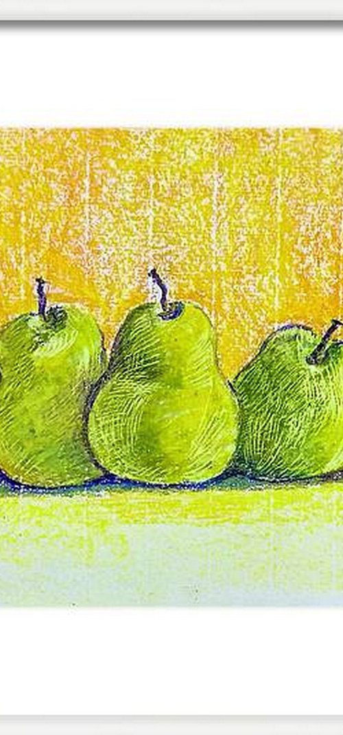 Still life with Three Pears by Asha Shenoy