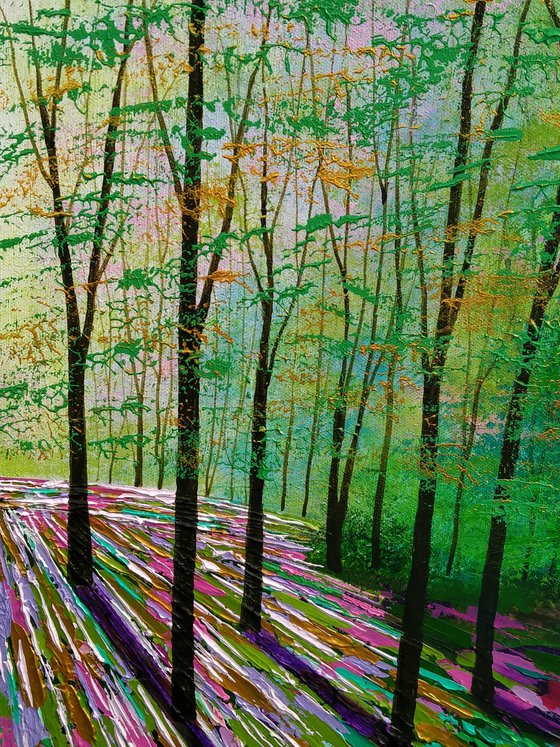 Gold and Magenta Wood