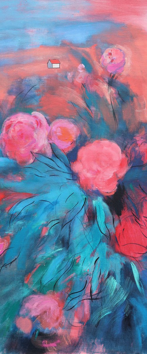 Peony Bush. Sunset by Artem Andreichuk