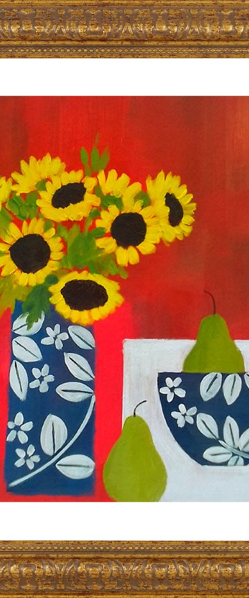Still Life with Sunflowers by Jan Rippingham