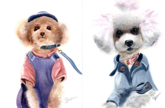 Cute Dogs Diptych
