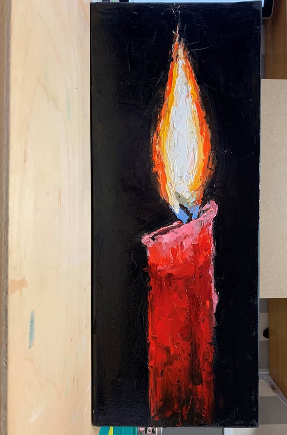 Red candle.