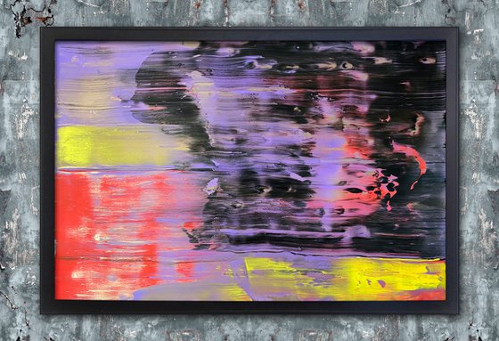 "Are You Serious?" - Original PMS Acrylic Painting On Plexiglass, Framed - 38 x 26 inches