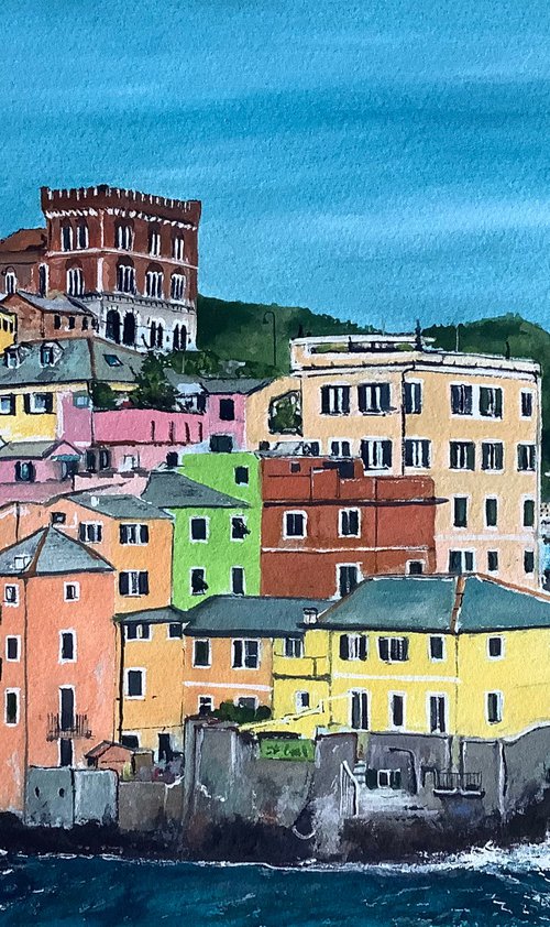 Boccadasse, Genova Italy by Darren Carey