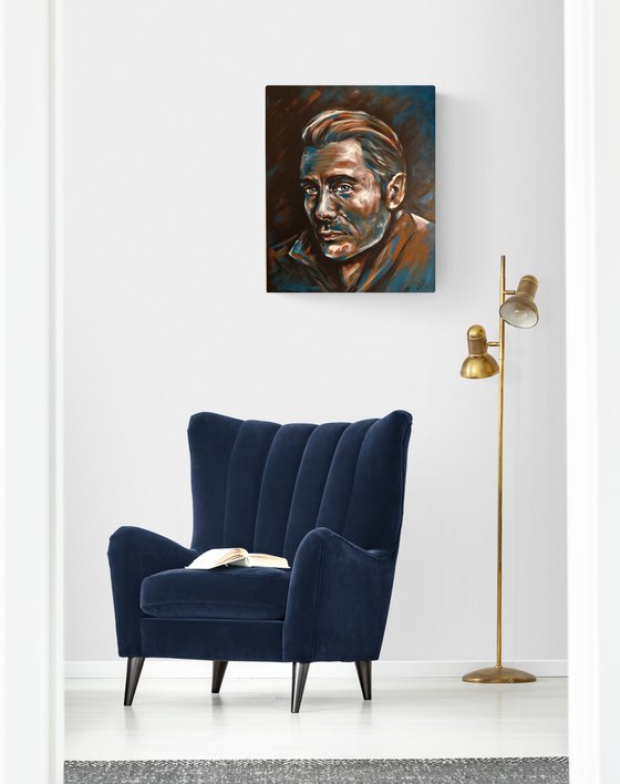 Man - original acrylic portrait painting