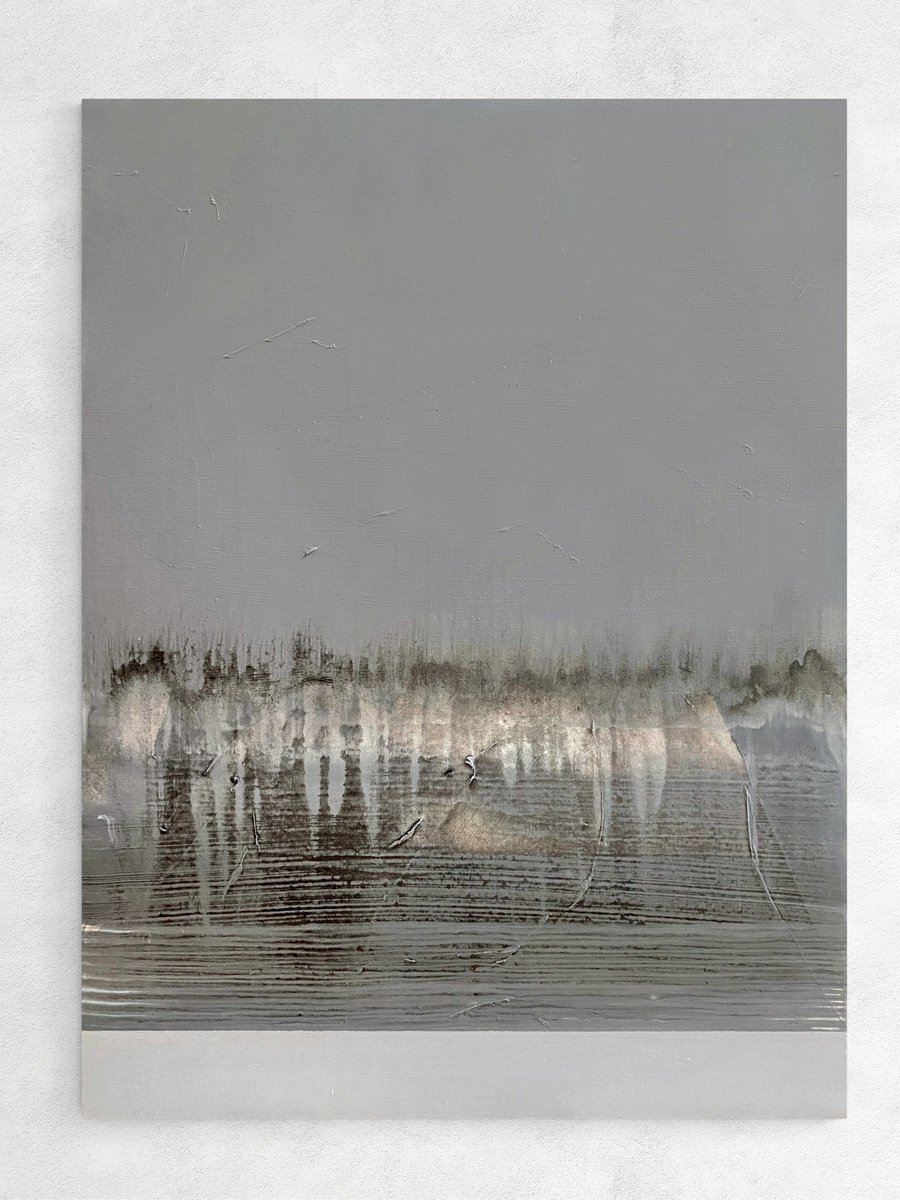 Abstract Acrylic Painting By Cristina Dalla Valentina, 24 X 31, Until The Break Of The Dawn /2, Original Artwork