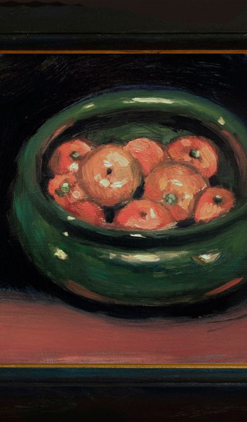 Tangerines in Green Bowl by Andre Pallat