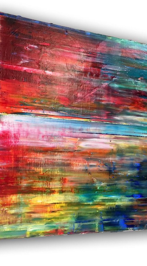 "On The Horizon" - Original PMS Oil Painting On Canvas - 24 x 24 inches by Preston M. Smith (PMS)