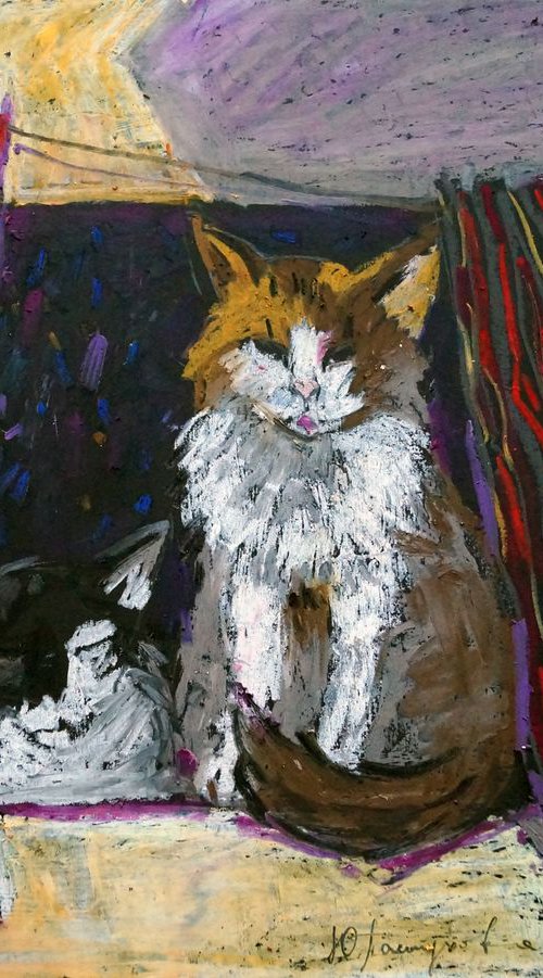 Two cats by Yuliia Pastukhova
