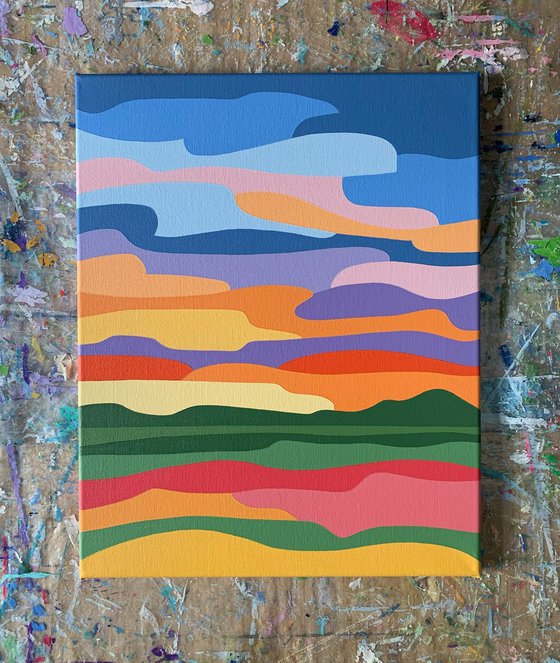 Sunset Over the Meadow