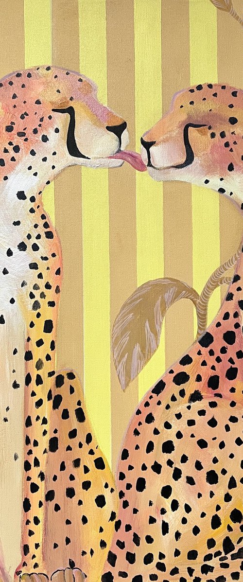 “Mi Amor”. Acrylic painting on canvas, 30 x 30 x 0.8 in by Daria Borisova