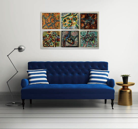 Abstract (six hearts)-VI